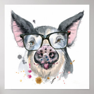 Poster Porc à la mode