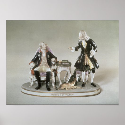 Poster Porcelaine figure de Frédéric II de Prusse (Devant)