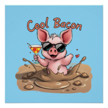 Porcelet "Cool Bacon" en Lunettes de Soleil