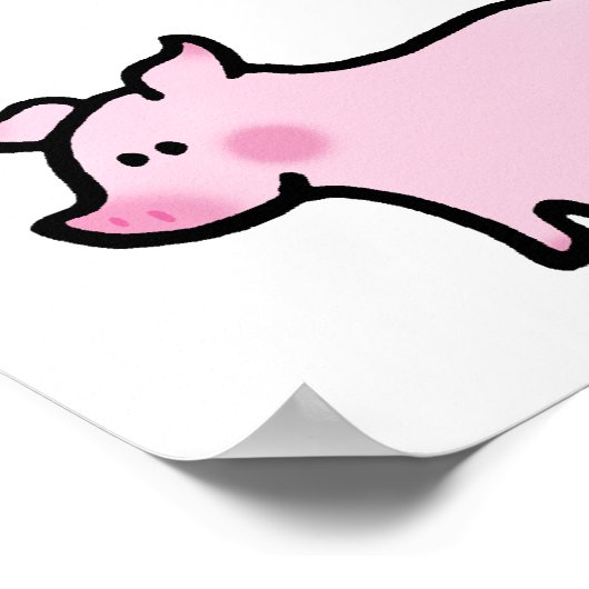 Poster Porcelet mignon (Coin)