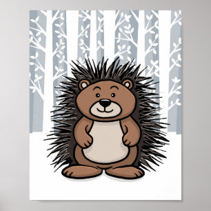Poster Porcupine animale des bois