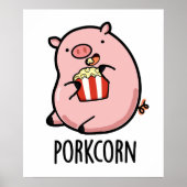 Poster Porkcorn Funny Popcorn Pun (Devant)