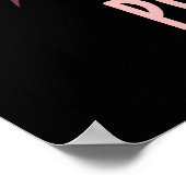 Poster Porky-pine Drôle Porc-épic Cochon Pun Dark BG (Coin)