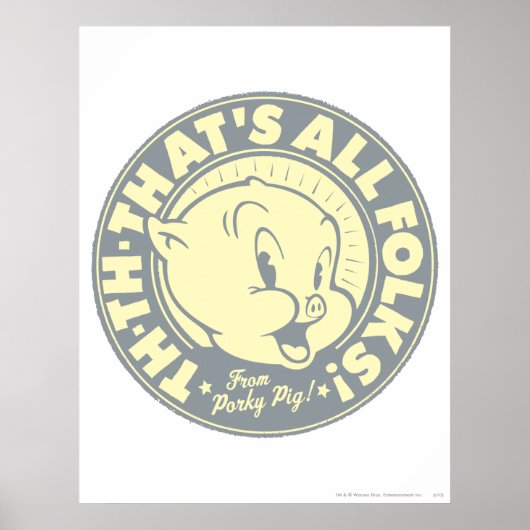 Poster Porky TH-TH-C'EST TOUT DES FOLKS ! (Devant)