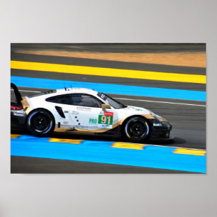 Poster Porsche 911 RSR no91 24 Heures du Mans 2019