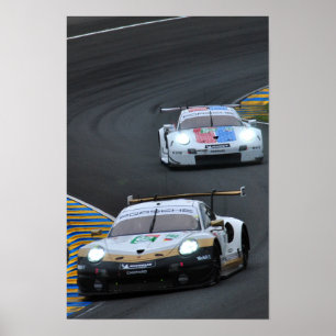 Poster Porsche 911 RSR no92 24 Heures du Mans 2019