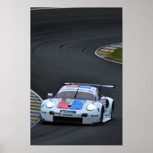 Poster Porsche 911 RSR no93 24 Heures du Mans 2019