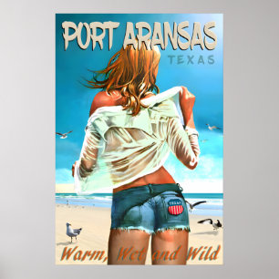 Poster Port Aransas Texas Nouveau Shorts Originaux Daisy 