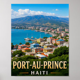 Poster Port-au-Prince Collines des Caraïbes et Patrimoine
