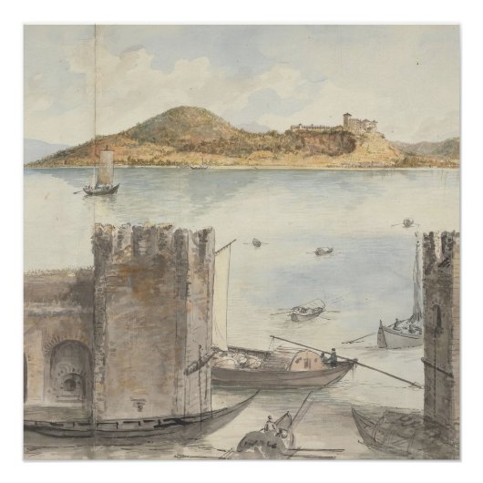 Poster Port d'Arona (1795) Charles Gore (Devant)