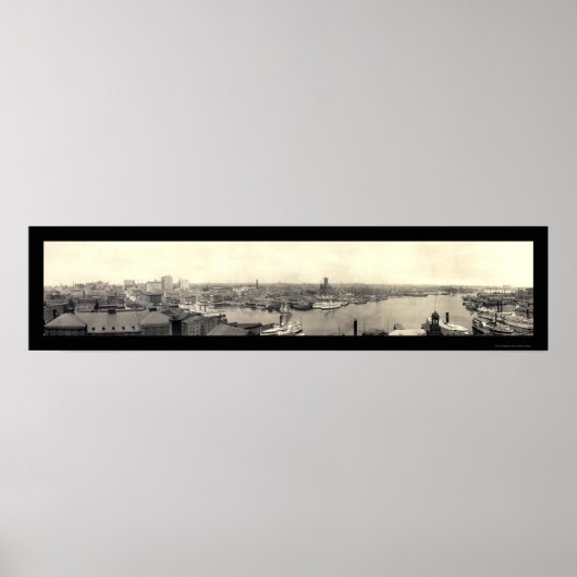 Poster Port de Baltimore MD Photo 1905 (Devant)