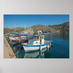 Poster Port De Bozburun Près De Marmaris, Turquie