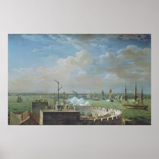 Poster Port de Cherbourg, 1822 (Devant)