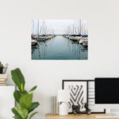 Poster Port de Chicago - Bateaux à voilier au repos (Bureau à domicile)