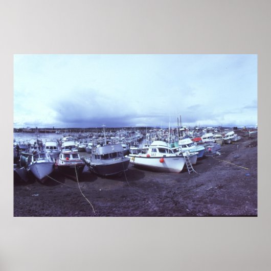Poster Port de Dillingham Alaska, 1982 avant dragage (Devant)