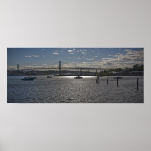 Poster Port de Halifax avec A. Murray MacKay Bridge
