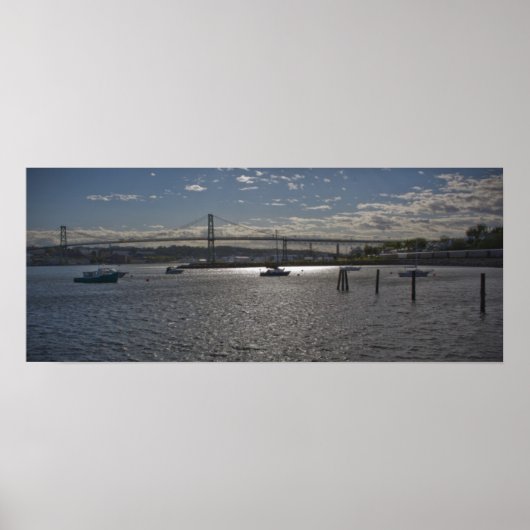 Poster Port de Halifax avec A. Murray MacKay Bridge (Devant)