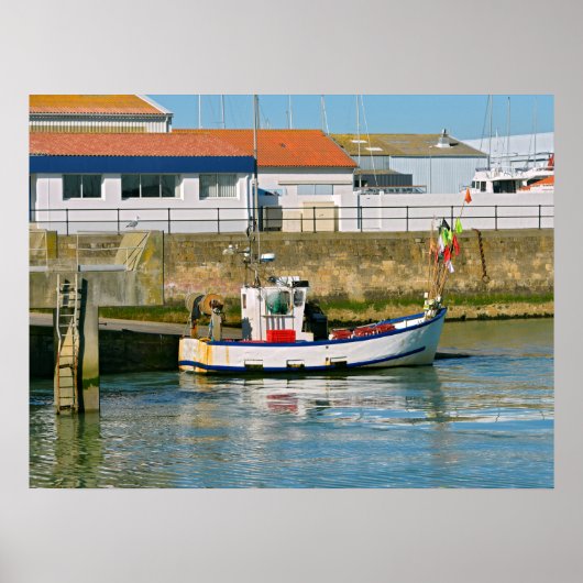 Poster Port de l’Herbaudière en France (Devant)