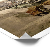 Poster Port de Marseilles & Cathédrale 1900 antique Franc (Coin)