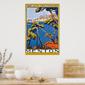 Poster Port de Menton France (Cuisine)