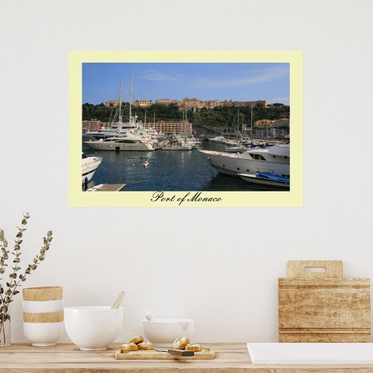 Poster Port de Monaco (Cuisine)