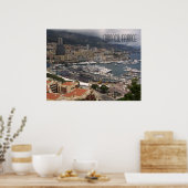 Poster Port de Monaco et yachts de luxe Côte d'Azur (Cuisine)