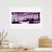 Poster Port de nuit (Cuisine)