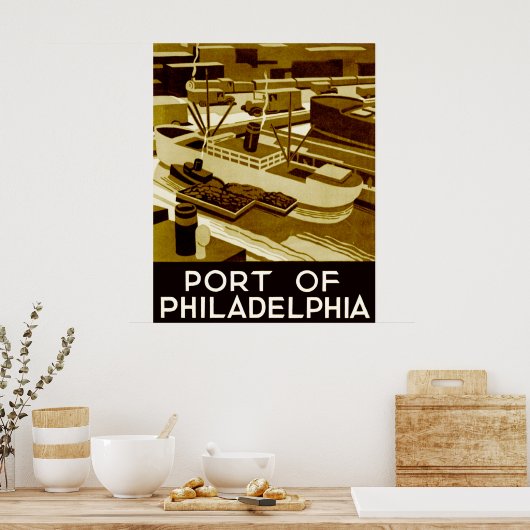 Poster Port de Philadelphie (Cuisine)