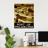 Poster Port de Philadelphie (Bureau à domicile)