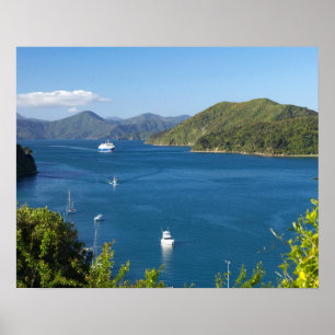 Poster Port de Picton, Marlborough Sounds, Sud