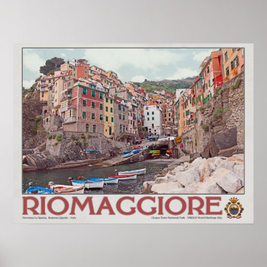 Poster Port de Riomaggiore - sur White.jpg (Devant)