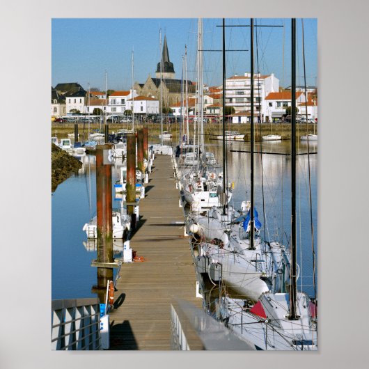 Poster Port de Saint-Gilles-Croix-de-Vie en France (Devant)