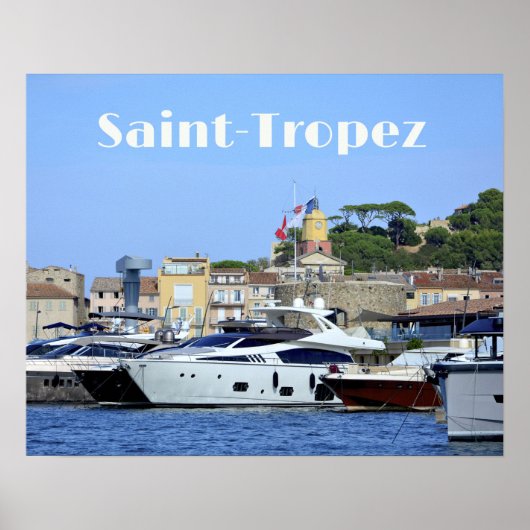 Poster Port de Saint-Tropez, Côte d'Azur (Devant)