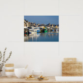 Poster Port de Saint-Vaast-la-Hougue en France (Cuisine)