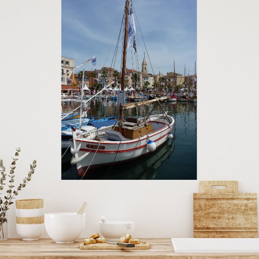 Poster port de Sanary (Cuisine)