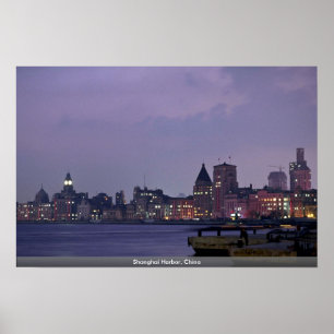 Poster Port de Shanghai, Chine