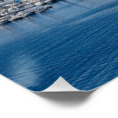 Poster Port de Sliema avec bâtiments et bateaux modernes (Coin)