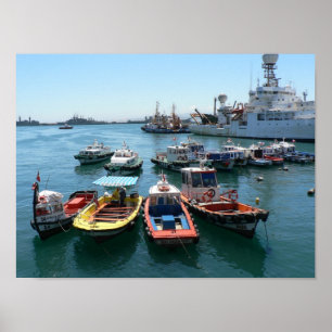 Poster Port de Valparaiso, Chili