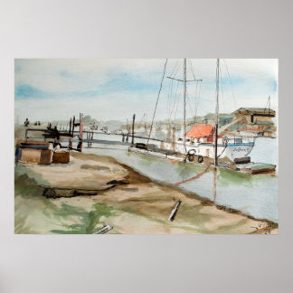 Poster Port de Walberswick Suffolk Coastal Art