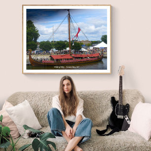 Poster Port des bateaux vikings de Green Bay, Wisconsin