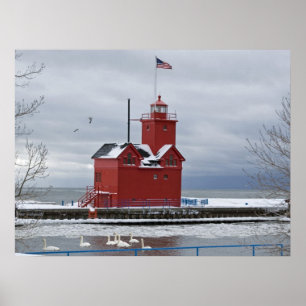 Poster Port d'hiver
