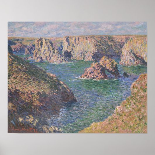 Poster Port-Domois, Belle-Isle (1887) par Claude Monet (Devant)