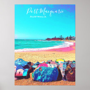 Poster Port Macquarie NSW Australie paysage de voyage