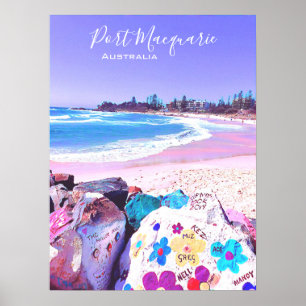 Poster Port Macquarie NSW Australie paysage de voyage
