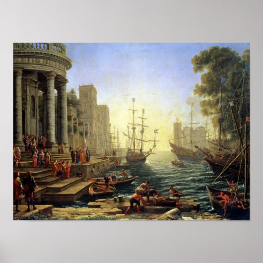 Poster Port maritime avec l'embarquement de St. Ursula (Devant)