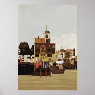 Poster Port médiéval