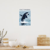 Poster Port Townsend, Washington Orca Jumping (Cuisine)