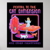 Poster Portail À La Dimension Chat Drôle Chat Chat Chaton (Devant)