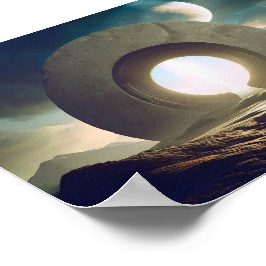 Poster Portail circulaire dans l'espace (Coin)