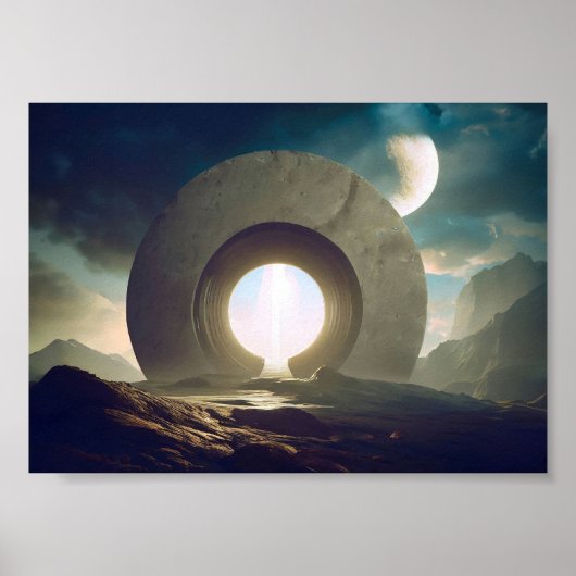 Poster Portail circulaire dans l'espace (Devant)